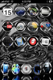 free iPhone themes - Black Chrome