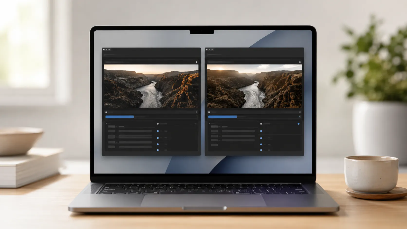 HandBrake encoding software open on a MacBook Air alongside MakeMKV for Blu-ray conversion on Mac
