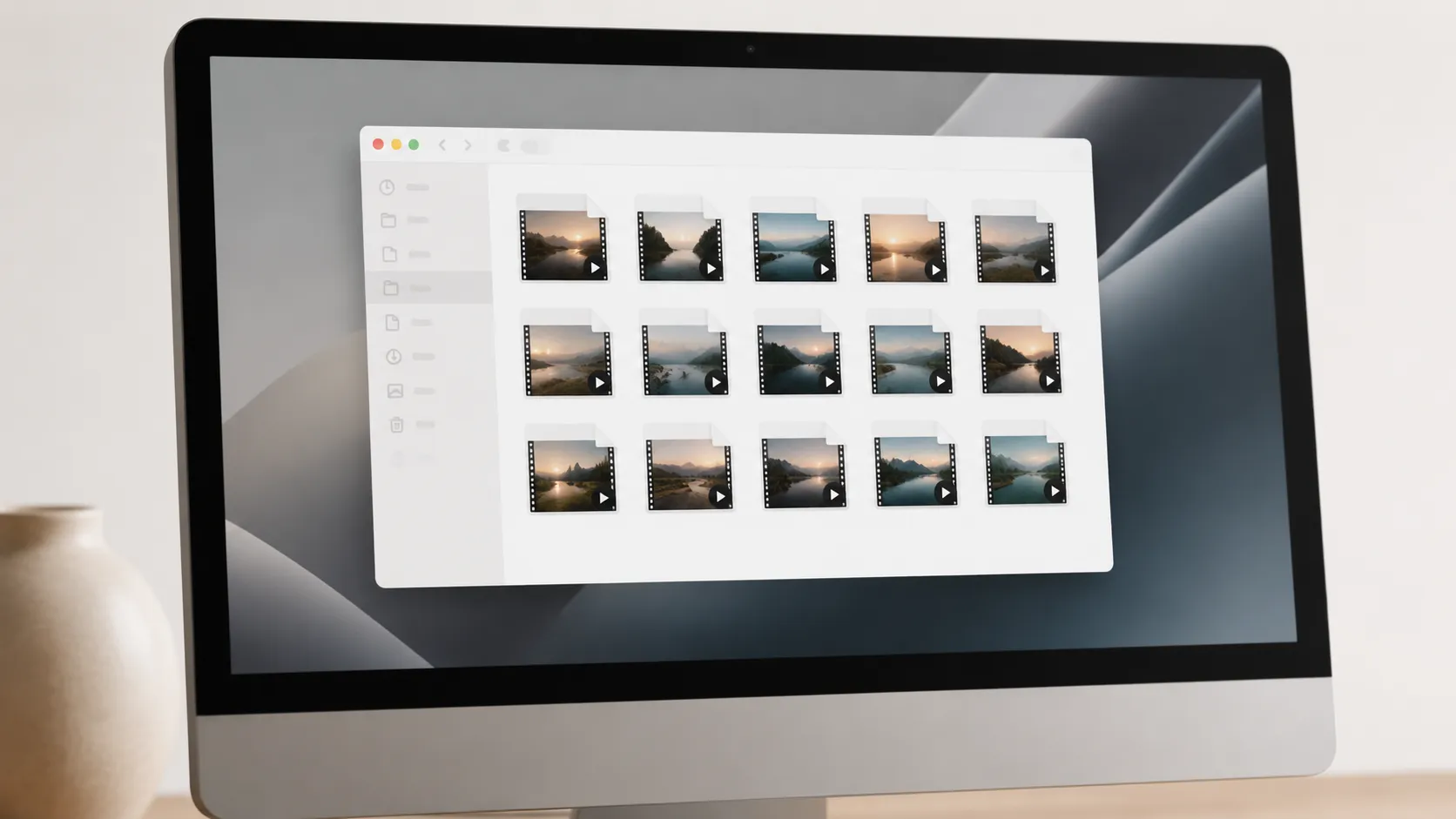 Mac Finder window showing downloaded MP4 video files saved locally using a free YouTube downloader for Mac