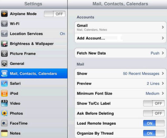 Sync Contacts from Google Account to iPhone