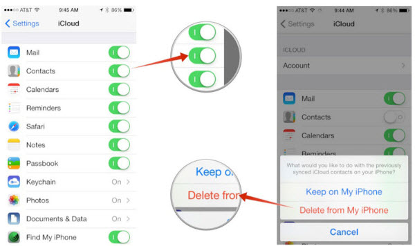 Backup contacts with iCloud
