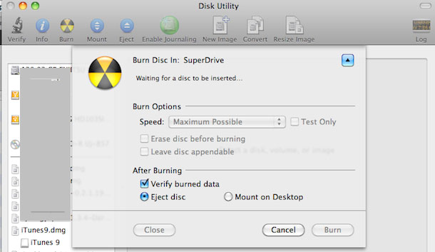 Burn ISO to DVD on Mac