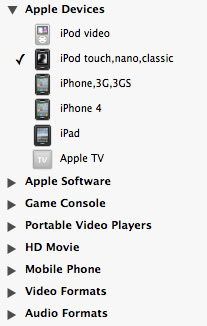 Convert AVI video to iPod MP4 video