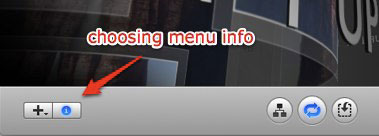 Choose menu info on iDVD