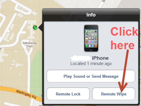 remotely delete iphone files